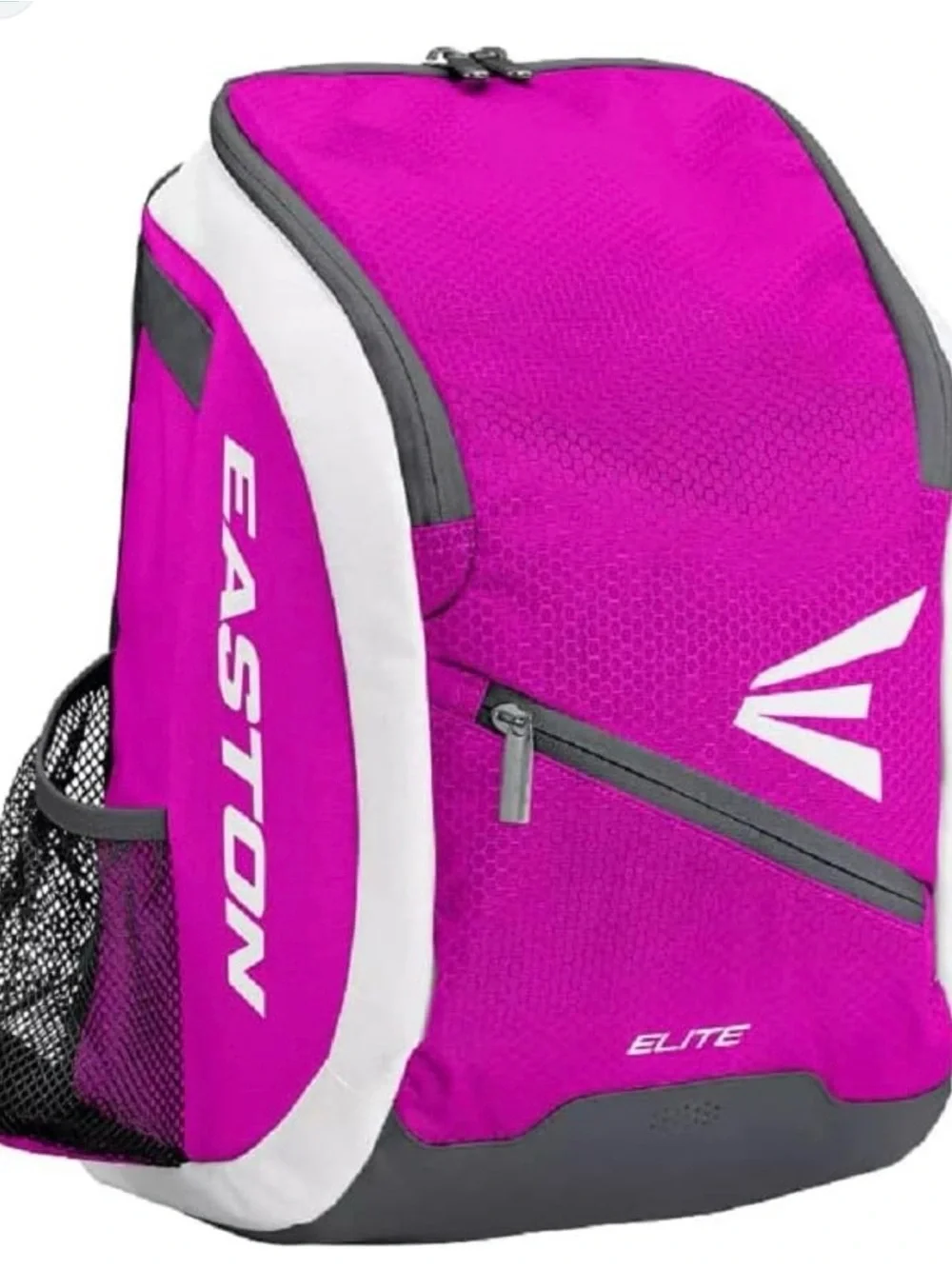 Easton Elite Softball Backpack in Bright Pink and White